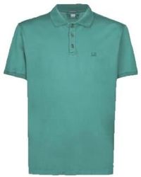 C.P. Company - 70/2 Mercerized Jersey Twisted Relaxed Polo Shirt Frosty Spruce M - Lyst