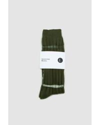 Universal Works - Tie Dye Socks Olive Knit M - Lyst