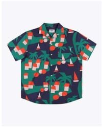 Wemoto - Robinson Poplin Camp Collar Shirt S - Lyst