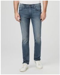 PAIGE - Federal fit messemer blue wash -jeans - Lyst