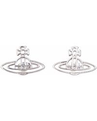 Flat Orb Stud Earrings 