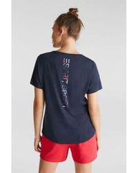 Esprit - Camiseta con logo algodón orgánico - Lyst