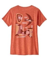 Patagonia - T-shirt capilene cool daily graphic donna pimento - Lyst