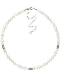 Claudia Bradby - Pearl Choker With 3 Labradorite Beads Necklace Silver / - Lyst