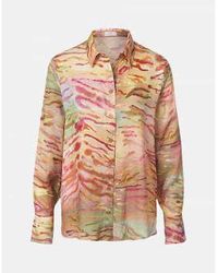 Riani - Watercolour Print Silk Shirt Size: 16, Col: Multi 8 - Lyst