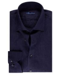 Stenströms - Slimline Blue Linen Shirt 7747217970190 - Lyst