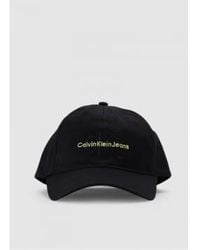 Calvin Klein - Gorra de béisbol con monograma en contraste de moda negro - Lyst