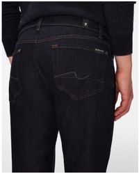 7 For All Mankind - Slimmy Luxe Performance Eco Super Rinse Dark Jeans Jsmsb800rb 30w - Lyst