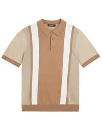 J.Lindeberg - Tiger Rey Striped Polo T Shirt Xl - Lyst