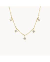 Blush Lingerie - 14K Gold And 5 Zirconia Pendants Necklace - Lyst