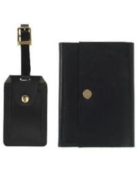 VIDA VIDA - Leather Luxe luggage Tag And Passport Holder Set Leather - Lyst