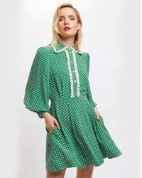 Louche - Nancy Polka Dot Print Long Sleeve Mini Dress - Lyst