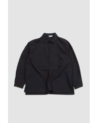 Still By Hand - Buttonless Overshirt Charcoal 1 - Lyst
