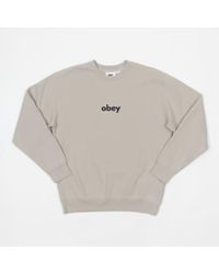 Obey - Lowercase Crew Sweatshirt In Xl - Lyst