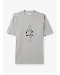 C.P. Company - Herren 1020 Jersey British Sailor T-Shirt in Nieselregen - Lyst