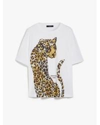 Weekend by Maxmara - Viterbo jaguar print camiseta tamaño: s, col: blanco - Lyst
