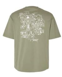 SELECTED - Gib Print Tee In Vetiver - Lyst