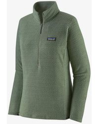 Patagonia Jersey W's R1 Air Zip Neck - Green