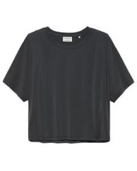 Catwalk Junkie - Camiseta hombro plisado gris oscuro - Lyst