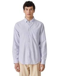Portuguese Flannel - Belavista Classic Stripe Shirt Lavender / M - Lyst
