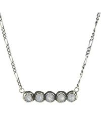 CollardManson - 925 Figaro Moonstone Necklace - Lyst