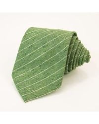 40 Colori - Pin Striped Silk, Linen & Cotton Blend Tie Silk - Lyst