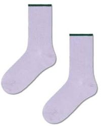 Happy Socks - Chaussettes d'équipage mariona violet légères - Lyst