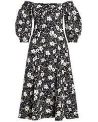 Ralph Lauren - Coloured Floral Off The Shoulder Linen Dress 4 - Lyst