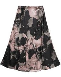 Munthe - Carson Lily Print Skirt Col Black Multi Size 14 - Lyst