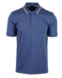 BOSS - Penrose 38 Open Slim Fit Mercerised Cotton Polo Shirt 50469360 479 Xxl - Lyst
