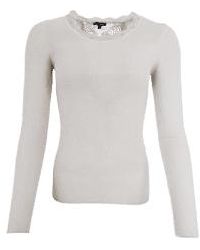 Black Colour - Ivy Long Sleeve Lace Top Ivory S/m - Lyst
