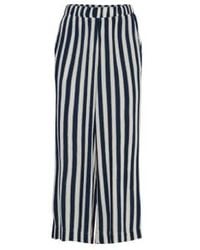 Ichi - Marrakech Trousers In Total Eclipse Stripe - Lyst
