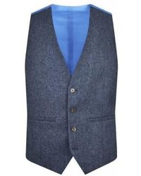 Torre - Herringbone Tweed Suit Waistcoat - Lyst