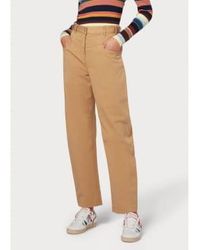 Paul Smith - Wide Leg Stitch Detail Chinos Col: 64 Camel, Size: 12 - Lyst
