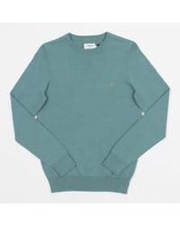 Farah - Mullen Knit Cotton Sweater - Lyst