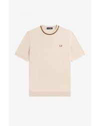 Fred Perry - Crew Neck Pique T -Shirt - Lyst