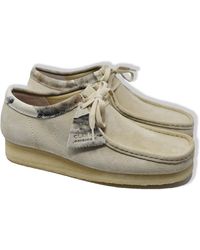 Clarks Wallabee Suede Chaussures Blanc cassé Intérêt - Multicolore