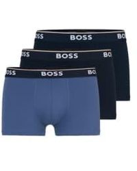 BOSS - Boîte 3 pack troncs coton avec ceinture logo 50508985 987 - Lyst
