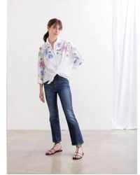 Whyci - Floral Handpainted Button Up Shirt 999 Multi - Lyst