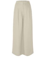 SELECTED - Slflyra Sandshell Wide Linen Trousers - Lyst