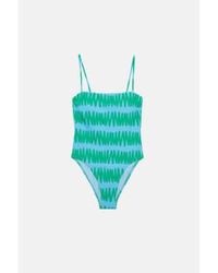 Compañía Fantástica - Summer Vibes Striped Straight Neckline Swimsuit 1 - Lyst