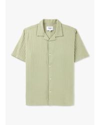 Wax London - S Didcot Wave Stripe Short Sleeve Shirt - Lyst