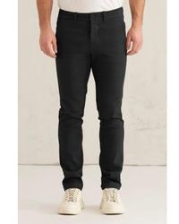 Transit - Étirement pantalon chino en coton italien noir - Lyst