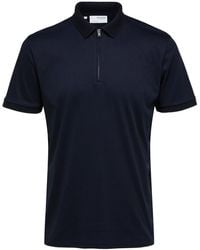 SELECTED HOMME Shharo SS Embroidery Polo blu T-Shirt Uomo 160495517
