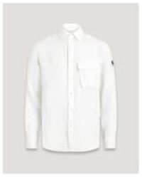 Belstaff - Scale Linen Shirt With Pocket Col: Aloe M - Lyst