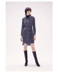 Diane von Furstenberg - Prita Chain Geo Print Short Shirt Dress Size: L, M - Lyst