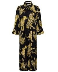 Inwear - Shirt Dress With Gold Leopard Print /gold, 34 - Lyst