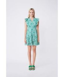 Suncoo - Cassi Embroidered Dress With Ruffles Detail T0 - Lyst