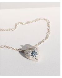 Zoe & Morgan - Brave Heart Aquamarine Necklace Sterling - Lyst