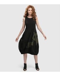 Alembika - Sleeveless Dress With Khaki Skirt And Spots Xs - Lyst